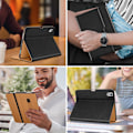 Miniatyrbild 4 av 5: iPad Pro 11-tums Fodral M2 (2024), Premium Läder Business Folio Ställskydd med Pennhållare - Auto Sleep/Wake Black Apple