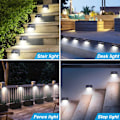 Miniatyrbillede 7 af 7: Solcelle Udendørs Lys, [138 LED/5 Pakker] Solcelle Bevægelsessensor Sikkerhedslygter med 3 Lystilstande Trådløse Solcelle Væglygter Vandafvisende Solenergi Cool White5