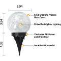 Miniatyrbillede 3 af 6: Solcelle Globe Lys Udendørs Vandafvisende - Solcelle Kugler til Haven - Revnet Glaskugle Solcelle Lys Udendørs - Solcelle Kugler til Udenfor - Udendørs Dekorationer til P Gradient red4
