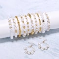 Miniatyrbilde 2 av 8: Julegaveperler til armbåndslagingsett DIY Perleperler til smykkelagingsett for voksne Sjarmer til armbånd Streng Krystallperler til armbånd White