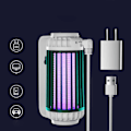 Miniatyrbild 2 av 4: Elektrisk Mygglampa Låg Ljud Flugsfälla Repeller Väggmontering för Inomhus Utomhus Laddningsbar Dark Green