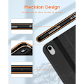 Miniatyrbillede 3 af 5: iPad Pro 11-tommer Cover M2 (2024), Premium Læder Business Folio Stand Cover med Blyantholder - Auto Sleep/Wake Black Apple