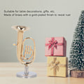 Miniatyrbilde 3 av 7: Miniatyr Tuba Modell Messing Forgylt Euphonium Mini Miniatyr Tuba Musikk Instrument Modell Gave Med Base
