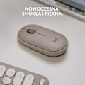 Miniatyrbilde 2 av 8: Logitech M350 Pebble Trådløs Mus med Bluetooth eller 2.4 GHz Mottaker, Stille, Slank Datamus med Stille Klikk Grey