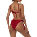 Miniatyrbild 2 av 6: WJSM Kvinnors Triangelbikini Blommig Stringbikini Set Tvådelad Baddräkt Baddräkter 1-red S