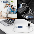 Miniatyrbild 7 av 8: USB-C till Multiladdningskabel, USAMS 100W 4FT 5A Typ C till Typ C Snabbladdningskabel med LED-display 5-i-1 C/A till C/Micro/IP Synkroniseringsladdningsadapter White 2m