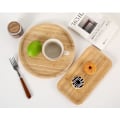 Miniatyrbilde 9 av 9: Rund bambusbrett, treplater, serveringsbrett i tre, serveringsbrett for charcuterie til spisestue / salongbord, 11,8 tommer 30 cm