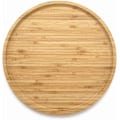 Miniatyrbilde 2 av 9: Rund bambusbrett, treplater, serveringsbrett i tre, serveringsbrett for charcuterie til spisestue / salongbord, 11,8 tommer 30 cm