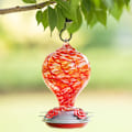 Miniatyrbillede 2 af 7: WJHummingbird Foderautomater til Udendørs Ophængning, Blæst Glas Kolibri Foderautomat, Kolibri Gaver til Mor, Have Baghave Dekoration, Unikke Gaveideer til W