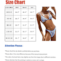 Pikkukuva 4 / 4: WJSM Naisten uimapuvut Seksi Thong Micro Bikini Ditsy Kukkakuvio Kaksiosainen Uimapuku Värilohko Bandeau Uimapuku 2pcs Triangle Geometry S