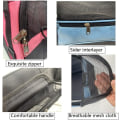 Miniatyrbillede 5 af 7: Rejsetaske til kæledyr, godkendt af flyselskaber, bærepose til kæledyr, transportabel taske til små hunde, katte og hvalpe, små dyr (Medium, Blå) Blue Medium