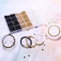 Miniatyrbilde 5 av 6: Armbåndssett for vennskap med gullperler, leireperler, smykke- og armbåndssett for tenåringsjenter, sjarmarmbåndssett med bokstavperlesett for T Multicolour3