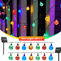 Miniatyrbillede 2 af 7: Solcelle-lysstreng til udendørs, vandtæt, 200 LED 72Ft i alt, krystalglobe-lys med 8 lystilstande, solcelledrevne terrasselys til havegård Multicolor72FT