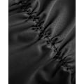 Miniatyrbillede 4 af 4: WJSM Kvinders Trekant Bikini String Badetøj Print Bind Smocked Ruched Todelt Badetøjssæt Black1 L