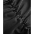 Miniatyrbillede 4 af 4: WJSM Kvinders Trekant Bikini String Badetøj Print Bind Smocked Ruched Todelt Badetøjssæt Black1 M