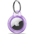 Pikkukuva 1 / 6: Airtag-pidike Air Tag -kotelo avaimenperällä, naarmuuntumaton Airtags-avaimenperä Apple Air Tagseille, Airtag-lisävarusteet GPS-esineiden paikannuslaitteelle, läpinäkyvä PU Clear Purple
