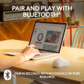 Miniatyrbilde 2 av 7: Logitech M221 Trådløs Bluetooth-mus, Kompakt, Jevn sporing, 18 måneders batterilevetid for Windows, macOS, ChromeOS, Linux, Kompatibel med PC, Mac, bærbare datamaskiner White