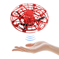 Miniatyrbild 1 av 8: Mini-drönare, leksaksdroppar, handhelikopter, RC-fyrkant, infraröd induktionsfjärrkontroll, flygande flygplan, presenter till pojkar, flickor, vuxna Red