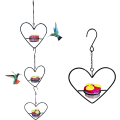 Miniatyrbild 2 av 7: Hängande Kolibrimatare Charmig Kolibrimatare Fågelmatare med Metallram Plastskål, Lätt att Rengöra och Fyll på Frivilligt Kombinerat, för Utomhus heart-shaped 3PCS