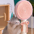 Miniatyrbilde 3 av 5: Kattklatrestativ Lollipop Formet Sisal Klo-Slipende Interaktiv Multifunksjonell Katt-Tårn for Kattunge Rosa