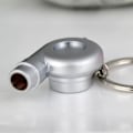 Miniatyrbillede 4 af 5: Kreativt Spindende Nyt Krom Poleret Gunmetal Sort Turbo Turbolader Nøglering Nøglekæde Ring Nøglering Nøglebrik, Lav Fløjtelyd