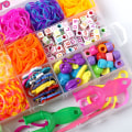 Pikkukuva 6 / 7: 3600+ Kumilenkkiranneke-setti, Loom-kumilenkkien täyttösetti, Loom-ranneke-setti DIY-valmistussetti lapsille syntymäpäivälahjaksi