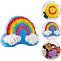 Miniatyrbild 1 av 6: DIY Kudde-kit för pyssel och hantverk - Ingen sömnad krävs, perfekt födelsedagspresent för nybörjare Rainbow Cloud
