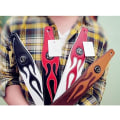 Miniatyrbild 6 av 6: Cool Lightning Pattern/Flame Gitarrrem för Elektrisk Gitarr/Bas White