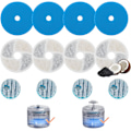 Miniatyrbillede 1 af 6: Pet Springvand Filter Sæt, 4 Pakker 3-lags Filtrationssystem Udskiftningsfiltre til Katte Vandspringvand til 88oz/2.6L Automatisk Pet Springvand Filter Sets