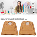 Miniatyrbillede 5 af 5: 2 stk Læder Mynt Thimble Pad DIY Håndværk Kødkvægslæder Fingerbeskyttere til Syning Quilting