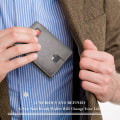 Miniatyrbild 7 av 7: Plånbok för Män Kortfodral Smalt RFID Läder 2 ID-Fönster Med Presentask Classic grey