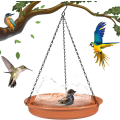 Miniatyrbilde 1 av 8: Hengende fuglebad og forer WJGarden Fuglebad Fugleforer Plate Hengende Skuff Fuglebad Skuff Hengende Fuglevann eller Fuglefrø Hengende Fuglebad for Browm