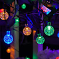 Miniatyrbillede 2 af 7: Solcelledrevne lyskæder til udendørs brug 100 LED 39,5 fod krystalglobe lys med 8 lystilstande, vandtætte solcelledrevne terrasselys til have, gårdhave, veranda Multicolor39.5FT