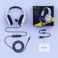 Miniatyrbillede 7 af 7: Gaming Headset med Mic til PS5 Xbox Series S|X PS4 Xbox One PC Switch, Trådløse Audifonos Gamer Hovedtelefoner med Mikrofon Playstation 4|5 Xbox 1 White
