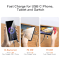 Miniatyrbilde 5 av 7: USB-C Multi Rask Ladingskabel PD 60W Nylonflettet Kabel 4-i-1 3A USB/C til Type C/Telefon Rask Synkronisering Laderadapter 1,2 meter