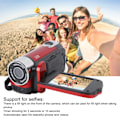 Miniatyrbillede 5 af 6: 4K 48MP DV-kamera 2,7 tommer TFT roterbar skærm 16x digital zoom videokamera med USB-kabel Red