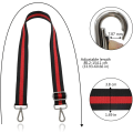 Miniatyrbillede 5 af 7: Taske Rem til Crossbody Håndtaske Stripe Black Red