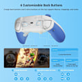 Miniatyrbillede 4 af 9: Trådløs Controller, BIGBIG WON Rainbow 2 SE, Hall Effect Trigger, 12-bit ADC, 3 Sæt Joysticks, 4-vejs & 8-vejs D-pad Controller til Switch/PC/Android/iOS Blue