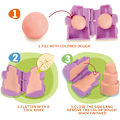 Pikkukuva 2 / 5: Syntymäpäiväjuhlat Leikkiruoka Playdough Setit Lapsille 4-8-vuotiaille, Makeat Kakut Keittiö Luomukset Play Dough Setti Lapsille 2-4-vuotiaille 5 Taikinan Värillä Cake