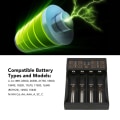 Miniatyrbillede 2 af 4: 4 Bay Batterioplader med USB-udgang LED-lys Smart Universal Batterioplader til 3,8V 3,7V Li Ion IMR 18650 26650 RCR123A 14500 16340