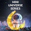 Miniatyrbild 2 av 8: Astronaut Mini Byggset för Vuxna, Mikroblock Coola Små Leksaker Byggset, Coolaste Presenter för Pojkar Flickor att Bygga - Kompatibel med Nano (388 st) Moon Astronaut