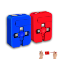 Miniatyrbild 1 av 6: 2-pack 3-i-1 Multi Retraktil Laddningskabel, 3-i-1 Laddningskabel Rulle, Multi Retraktil USB-Laddningskabel med Micro USB IP Typ C-kontakter Blue+Red