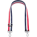 Miniatyrbilde 5 av 5: Veskebåndutskifting Skulderstropp Bred Skulderstropp Justerbar Canvas Stropper Håndveskebåndutskifting Belter Red White and Blue
