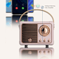 Miniatyrbillede 8 af 10: Retro Bluetooth Højttaler Kraftfuld Subwoofer Effekt Bærbar Mini Udendørs Trådløs Højttaler Pink