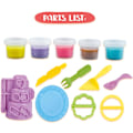 Miniatyrbild 4 av 5: Födelsedagsfest Leksak Mat Play Doh Set för Barn 4-8 År, Söta Kakor Kökskreationer Play Doh Set för Barn 2-4 År med 5 Degsammansättningar Cake