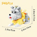 Miniatyrbild 8 av 9: Schnauzer Byggklossar, Hund Mikro Byggklossar, Söta Djurserie Mikro Mini Byggklossar Kit, Mini Tegel Byggset Hund för Pojkar & Flickor