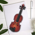 Miniatyrbilde 6 av 7: Miniatyr Fiolin Modell i Tre, Mini Musikk Instrument Modell, Skrivebordsdekorasjon, Gave 8cm