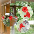 Miniatyrbillede 3 af 6: Mason Jar Kolibri Foder til Udendørs Ophængning, Glas Kolibri Foder med 4 Foderporte, Topfyldning Lækagesikker Design Nem at Bruge og Rengøre