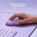 Miniatyrbillede 3 af 8: Logitech M350 Pebble Trådløs Mus med Bluetooth eller 2.4 GHz Modtager, Lydløs, Slank Computermus med Stille Klik Purple