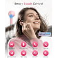 Pikkukuva 6 / 6: Langattomat kuulokkeet, Bluetooth 5.3 kuulokkeet 40 tunnin soittoaika latauskotelolla, IPX5 vedenkestävä stereokuulokkeet mikrofonilla iOS:lle ja Androidille Pink